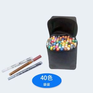 Flysea 24/28/30/40 Colors 0.7MM Acrylic Paint Marker Pen Set painter Markers for Rock Glass Canvas Metal Ceramic Wood Plastic DIY painting Art Supplies