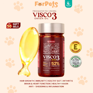 Olive Care Minyak Ikan Kucing VISCO3 Murni dan Alami Non-GMO Tinggi Omega 3 Omega 6 dan Omega 9 Fish Oil untuk Kesehatan Kulit dan Bulu Daya Tahan Tubuh Bulu Rontok Kesehatan Jantung Sendi Mata dan Ginjal Dermatitis Anti Inflamasi Pencernaan
