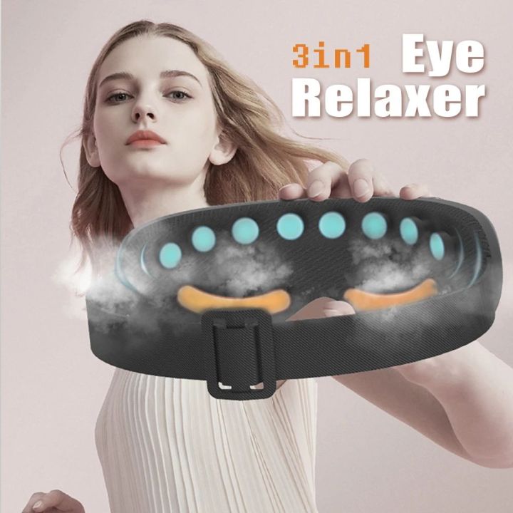 Electric Vibration Eye Massager Pulse Steam Eye Glasses Heating Visible ...