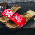 Women's Japanese Traditional Shoes Wooden Clogs Geta Sandals. 