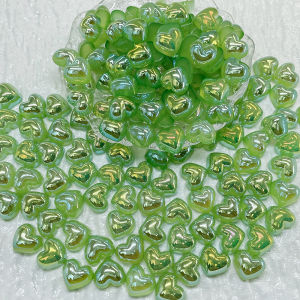 [Free Shipping] Flat-bottomed faceted heart resin accessories for DIY phone cases car pendants shoe charms and hair accessories