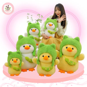 Gấu Bông Vịt Đội Mũ Xanh Cute Thú Nhồi Bông Vịt Béo Ú Kích Khước 50cm