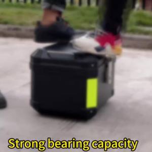 Black Motorcycle Trunk 36L Motorcycle Tail Security Anti-theft Lock Waterproof Large Capacity Motorcycle Trunk Top Case