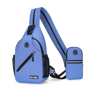 YUCHEN Multifunctional Mens Chest Bag Phone Bag Lightweight Sports Backpack Storage Purse Solid Color Shoulder Crossbody Bag Men