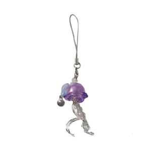 Jellyfish Phone Charm Keychain Pendant Phone Strap Acrylic Texture Phone Chain Suitable for Fashion Enthusiasts Present