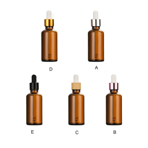 1PC Dropper Bottles for Essential Oils Amber Glass Bottles with Eye Droppers Tincture Bottles Leak Proof Travel Bottles