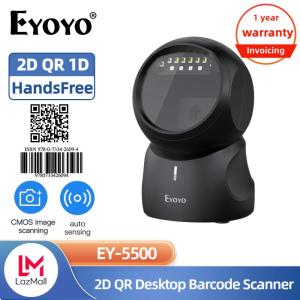 Eyoyo Máy Quét Mã Vạch 2D QR Để Bàn Với Cảm Biến Tự Động Quét Máy ĐọC Mã VạCh Rảnh Tay Đa Hướng Máy Quét Nền Tảng Quét Màn Hình QR Cho Máy Tính POS Siêu Thị Nhà Sách Thư Viện Trung Tâm Bán Lẻ