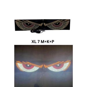 Devil Eyes Besar 30x12 Led 11 Modes Lampu Usb Flash Mata Kedip Demon Rgb