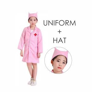 DD Unifrom Doktor Jururawat Budak Set Topi Mainan Peranan Kids Role Play Medical Hospital Uniform Toys Gift可爱小孩制服玩具