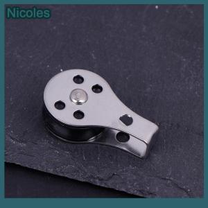 [Nicoles] 25mm 316 Stainless Steel Pulley Single Wheel Load Bearing Swivel Lifting Rope Pulley For Block Rope Runner Kayak Boat Accessorie
