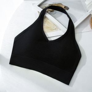 FSBRA519 Bra Sport Tanpa Kawat Halter Neck Tali Leher Backless Olahraga Gym Yoga Sport Bra