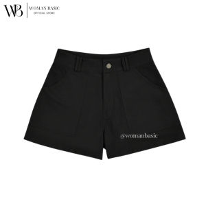 Quần short nữ chữ A Woman Basic SH11 kaki mặt nhung cạp trễ trẻ trung năng động mặc đi học đi chơi