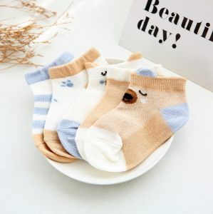 [HCM]Set 5 đôi tất kidsock cho bé trai và bé gái Tất cotton cho bé từ 0 - 2 tuổi