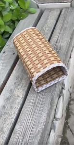 [DANDELION]1 PC Natural Woven Grass Hamster Cooling Mat Tunnel Bed Summer Hideout Nest for Small Pets Rat Guinea Pig Non-Slip Base Supplies