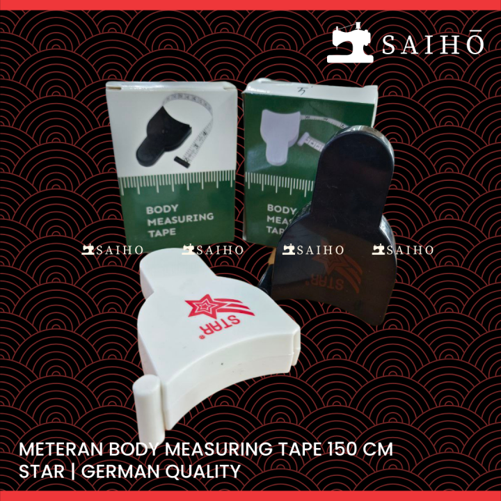 [STAR] Meteran Badan Body Measuring Tape | Auto Roll | 150cm | Ready ...