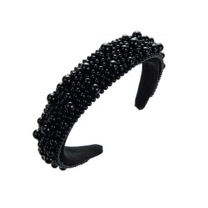 YOUTH HOME Wide Edge Pearl Hair Bands Hair Jewelry Korean Style Baroque Headbands Headpiece Fashion Head Hoop for Female for Women