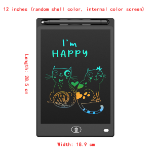 1 PC 8.5/12/16 Inch Childrens LCD Writing Pad Portable Waterproof Drop Proof Colorful Lines One Click Clear Electronic Drawing Board