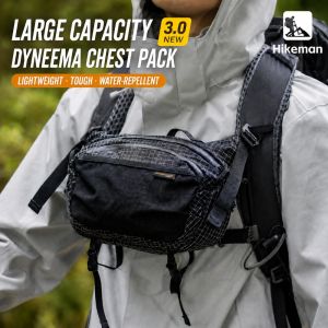Upgrade Hikeman Dyneema Chest Pack-3.0 Lightweight Water-Repellent Outdoor Sling Bag Hiking Waist Bag for Travel Cycling Camping