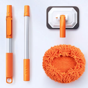 SEAMETAL Three-section Telescopic Car Washing Mop Super Absorbent Aluminum Handle Cleaning Mop Car Care Detailing Clean Kit