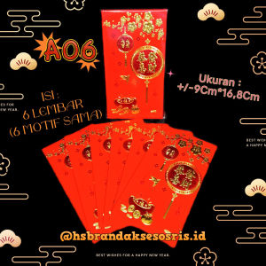 (6 PCS) ANGPAO IMLEK 3D PANJANG / ANG PAO MERAH FU TIMBUL / ANGPAU WEDDING NIKAH SANGJIT / HONG BAO SINCIA / ANGPAO SHUANG XI / RED ENVELOPE CHINESE NEW YEAR / AF863040