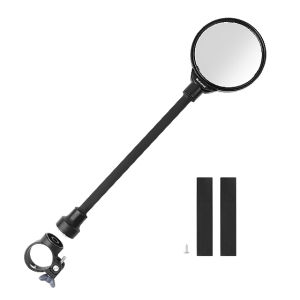 WEST BIKING 1Pcs Bicycle Mirror MTB Road Bike Rearview Handlebar Mirrors Bike Accessories Angle Adjustable Cycling Rear View Side Mirror For Motorcycle