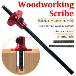 Penggaris Kedalaman Kayu Penanda Depth Ruler Marking Gauge Scriber European Woodworking Wheel A-71