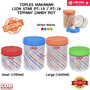( BISA COD ) PROMO LION STAR TIFFANY CANDY POT / TOPLES MAKANAN / TOPLES PERMEN / TOPLES SNACK / WADAH MAKANAN / FOOD STORAGE / TOPLES POLOS PLASTIK