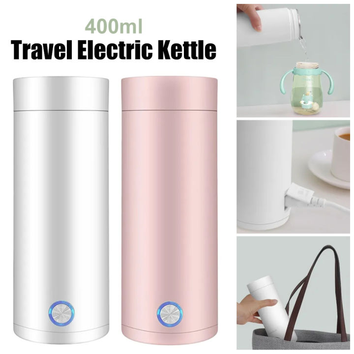 EG【Ready Stock】Travel Electric Kettle 400ml Stainless Steel Vacuum ...