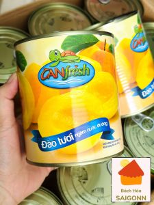 Đào Ngâm Lon Siêu Ngon Thịt Dày Hàng Chất Lượng Cao 850Gr