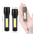 XPE+ Police Cree LED Built-in Battery Flashlight Rechargeable Waterproof USB Charge. 
