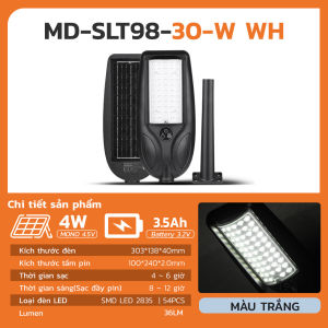 Đèn Liền Thể Hình Lá SLT98 MODI SOLAR Phiên Bản Nâng Cấp Năng Lượng Mặt Trời Phủ Sáng Rộng