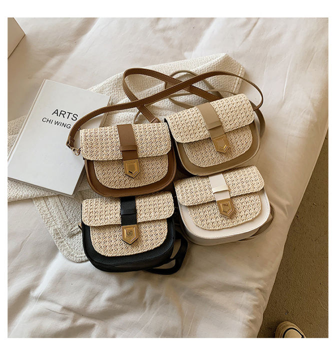 Fashion Handwoven Round Rattan women shoulderbag bags