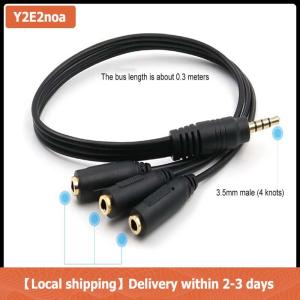 【Local shipping】 AUX đa tai nghe Tai nghe âm thanh Splitter Adapter 3.5mm jack Hub spliter Cáp