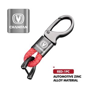 secr Metal Leather Woven Key Fob Ring Auto Decoration For Changan Eado CS75 Plus CS35 Alsvin CS55 Plus CS95 Keychain Accessory P9M4Y