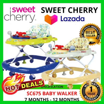 Sweet Cherry SC675 Miko Baby Walker 7months - 12 months with Stopper 8 swivel wheels