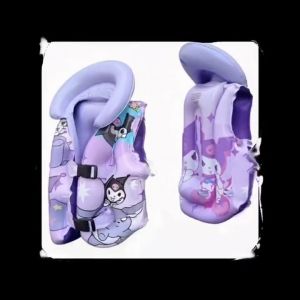 BELIEVE Kids Life Vest Inflatable Life Jacket for Children Baby Swim Vest Kuromi Character Safety Floatation Vest Size S/M/L Purple Swimwear for Kids Pool Party Beach Summer Gear Ready Stock Best Seller Life Jacket for Kids
