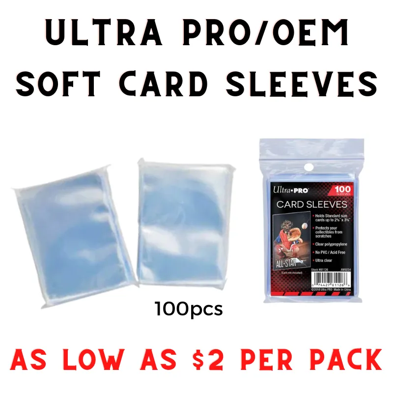 Standard Trading Card Sleeves Ultra Pro Penny Card Sleeves - 100 Pack Of  Clear Soft Sleeves For Standard Cards Penny Sleeves For Thick Cards