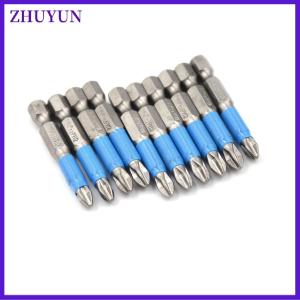 ZHUYUN New 1 PC 1 4 Hex Magnetic Non Anti Slip Long Reach Electric Screwdriver Bits PH2 Length 50mm Single Side Power Tools