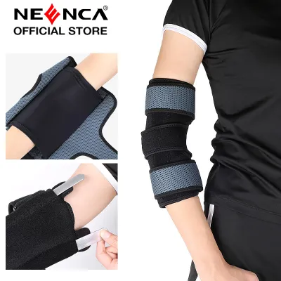 NEENCA Elbow BraceComfortable Night Elbow Sleep SupportElbow Splint Adjustable Stabilizer with 2 Removable Metal Splints for Cubital Tunnel SyndromeTendonitisUlnar NerveTennisFits for Men and Women