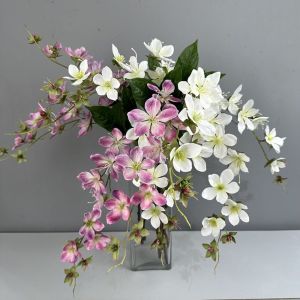 XYAX พิมพ์ลาย3D Jasmines แนวตั้งประดิษฐ์ 80ซม. ค่ะ สง่างามเรียบหรู ดอกไม้ผ้าไหมปลอม อุปกรณ์ประกอบฉากการถ่ายภาพ สวยงามสวยงาม ดอกมะลิจำลอง ตกแต่งสวนในบ้าน