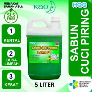 HQQ SABUN CUCI PIRING KENTAL BUSA BANYAK AROMA LEMON - KEMENKES - 5 LITER