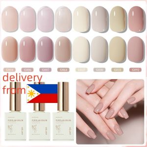 FenHuan 【Local Delivery 】XEIJAYI Nail Polish Glue Mo Landi Joker White Nude Transparent Color Ice Transparent Glass Beads Cats Eye New Nail Shop Special Advanced Phototherapy Glue Durable And Firm 【】