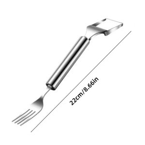 【Free Gift】Professional Stainless Steel Watermelon Cutter Serving Fruit Cube Cutting Tools Kitchen 2-in-1 Stainless Steel Fruit Cutters Dual Head Watermelon Fork Cutter Slicer Tool For Home Kitchen Gadget Melon Cube Cutter