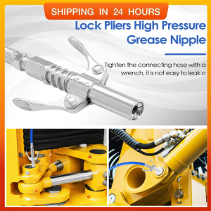 【In Stock】Car Grease Coupler Heavy-Duty Quick Release Grease G-un Coupler NPTI/8 10000PSI / 12000PSI Two Press Easy to Push Accessories Repair Tools