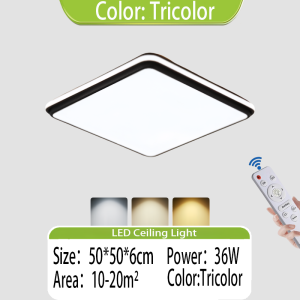 Nordic Tricolor LED Ceiling Light Remote Control Room Light  Bedroom/ Living Room Light Ceiling Lamp