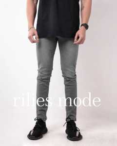 Celana Jeans Panjang Pria Lelaki Dewasa Pensil Pencil Slimfit Slimpit Slim fit Skinny Stretch Street Strit Melar Karet / Jins / Cowo / Cowok / Murah / Distro / Navy Biru Dongker Tua Gelap Garmen Dark Blue / Jumbo / Besar / Terbaru Celana rilies mode