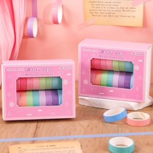 ALLLUCK Rộng 10mm dài 2m Bộ băng dính washi 20 cuộn Đầy màu sắc Băng dính Washi nhiều màu sắc Họa tiết thực vật Băng keo che phủ dành cho làm album ảnh