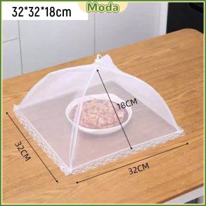 MO. 1pc White Mesh Food Cover Anti-Fly Vegetable Cover Foldable Mesh Screen