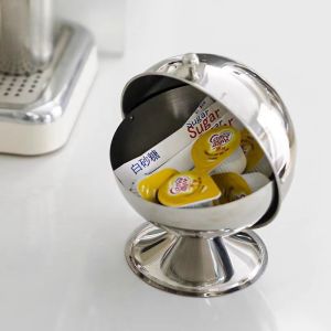 Korean Ins Stainless Steel Coffee Capsule Jar Airtight Canister for Nespresso Pods Modern Desktop & Entryway Storage