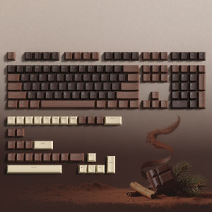 WOMIER 140 Keys Blue Chocolate Cherry Profile Double Shot PBT Keycaps Custom Key cap for 60% 65% 75% 100% Gateron Cherry MX Gamer Mechanical Keyboard